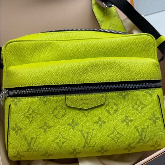 Louis Vuitton Neon Yellow Monogram Messenger Bag - Picture 1 of 8